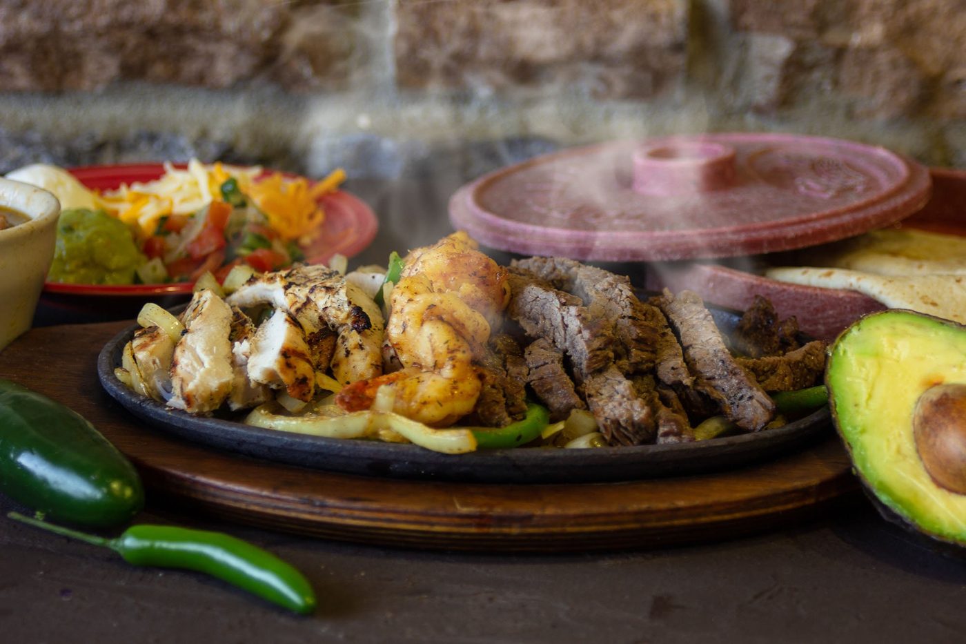 Sizzling fajitas at Jorge's Mexican Bar & Grill in Amarillo